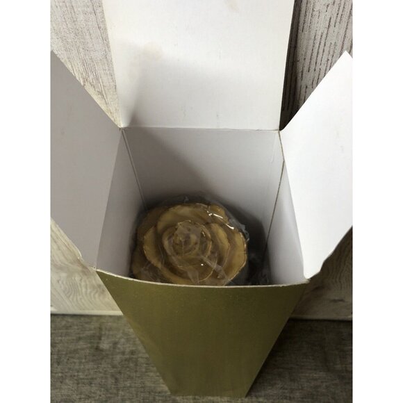 Genuine Real Yellow Rose Dipped & Preserved in 24K Gold with Gift Box - Picture 3 of 9